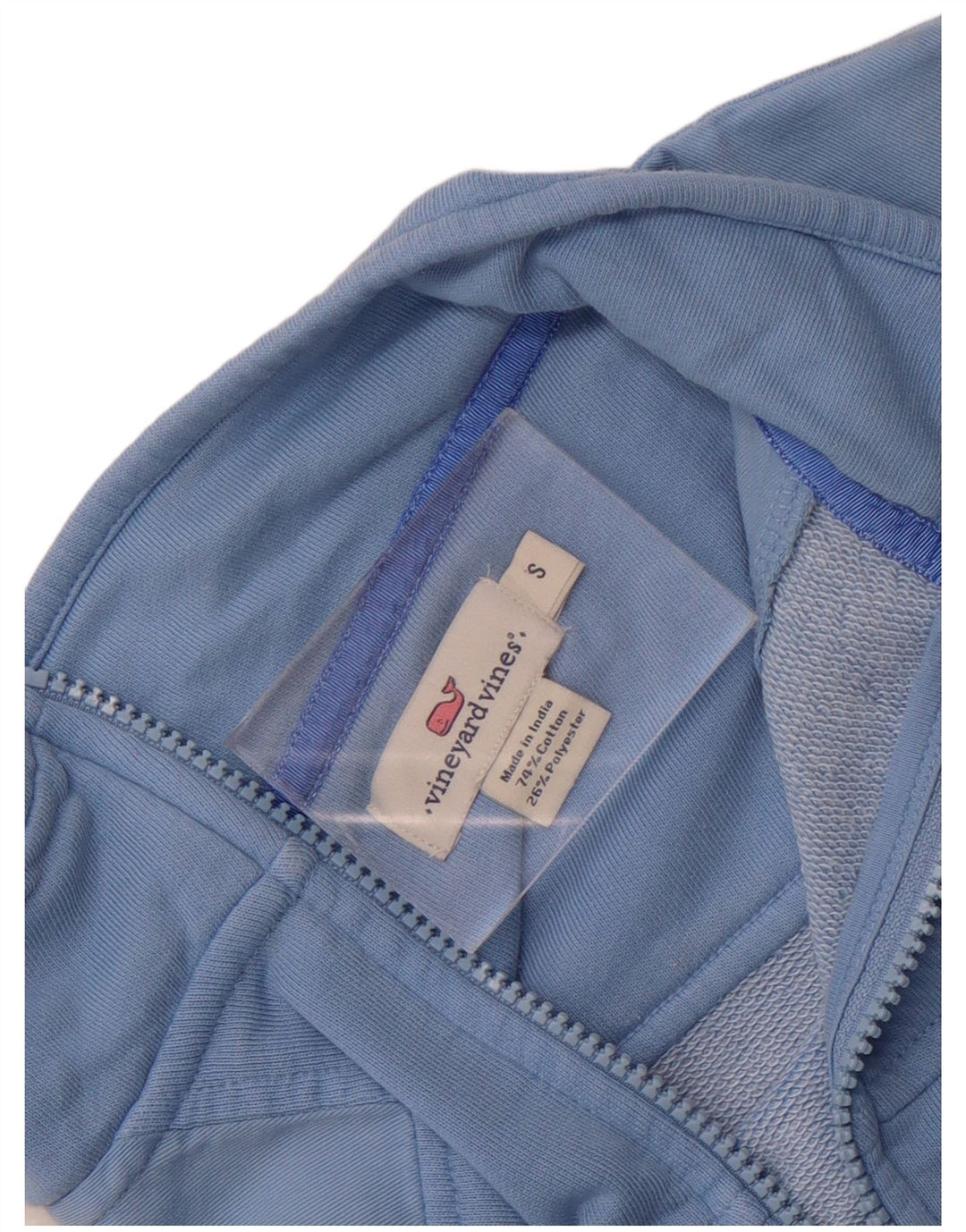 Suéter feminino Vineyard Vines com zíper e gola grande, Reino Unido 10, pequeno, azul