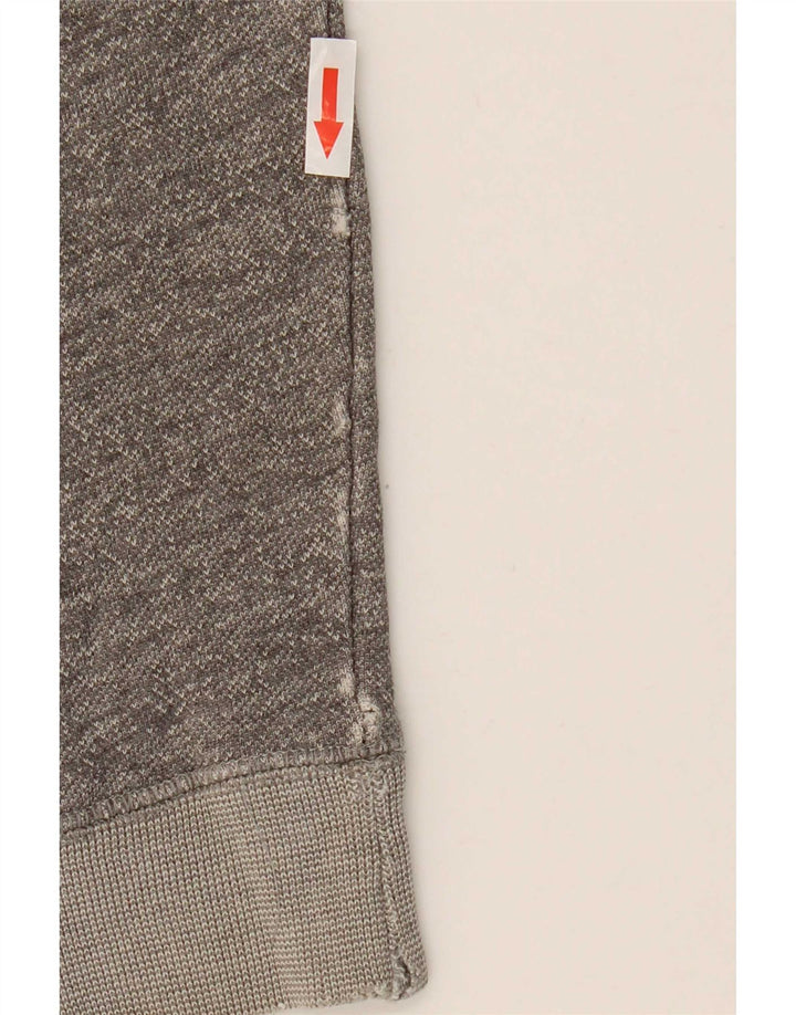 Jack Wills moletom feminino jumper UK 12 algodão manchado cinza médio