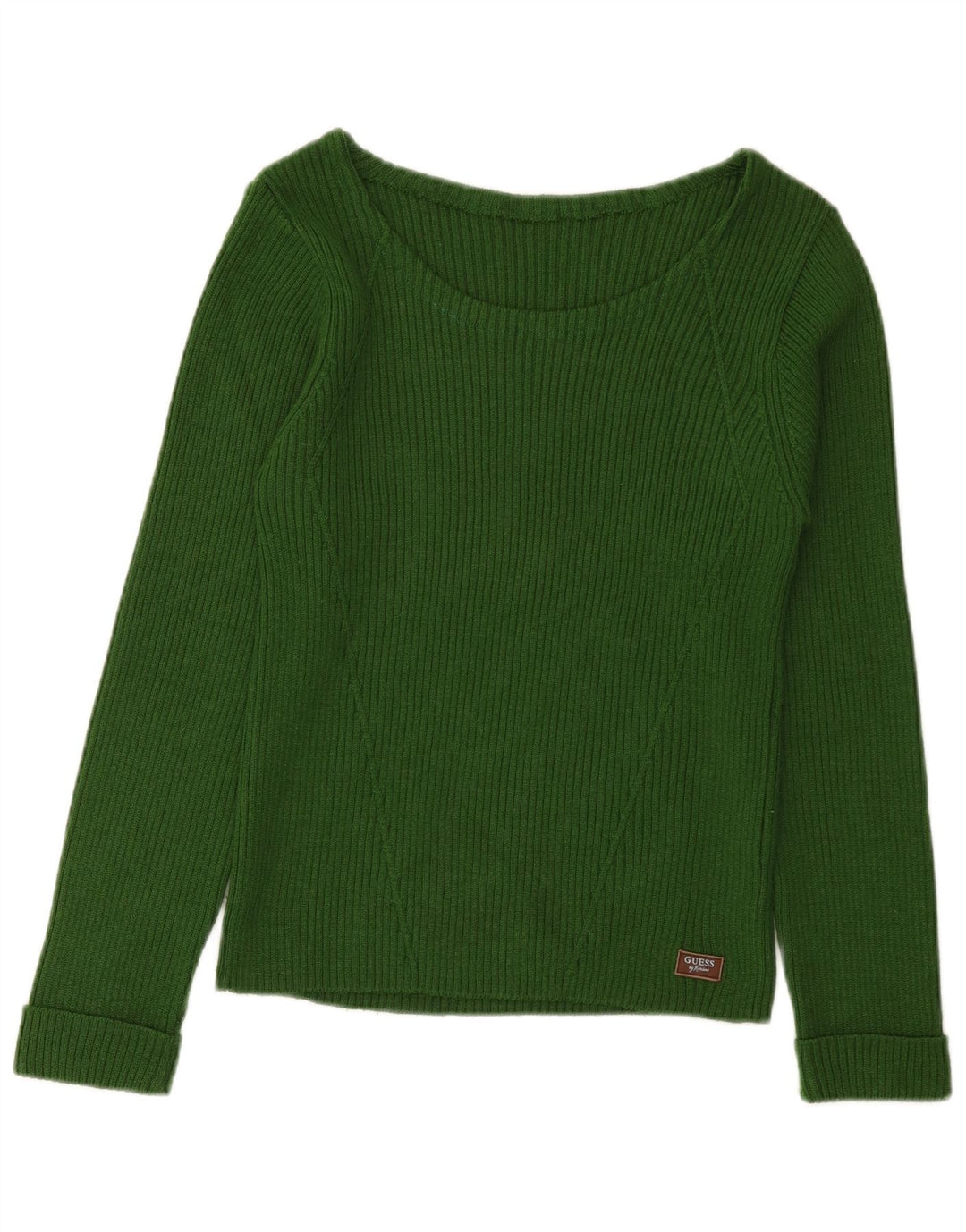 Suéter feminino Guess com gola canoa Reino Unido 8 pequeno verde