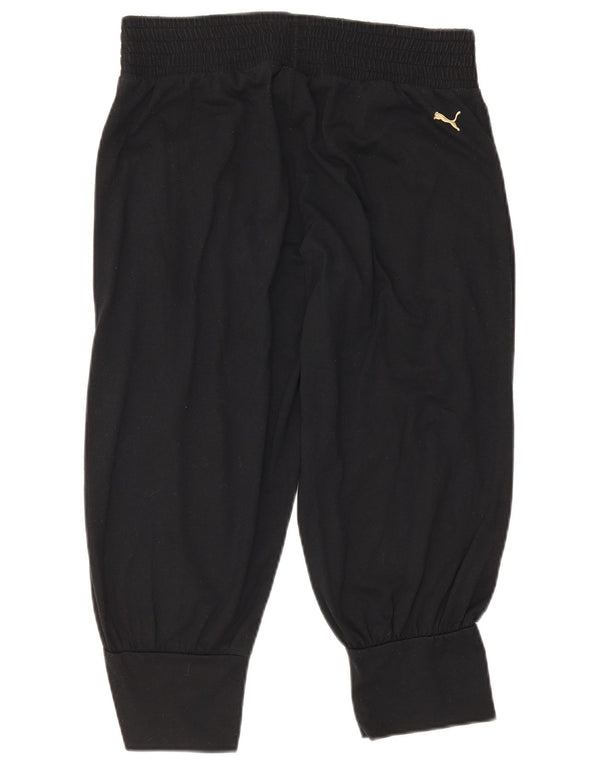 Puma Calça Capri Feminina Calça Joggers UK 12 Médio Preto Poliéster