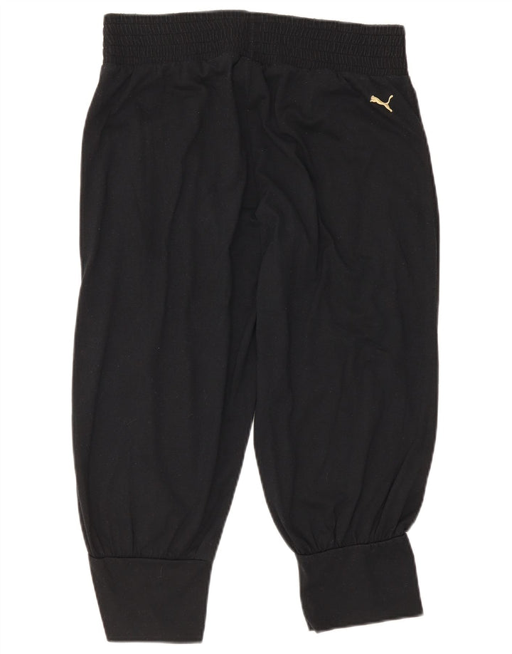 Puma Calça Capri Feminina Calça Joggers UK 12 Médio Preto Poliéster