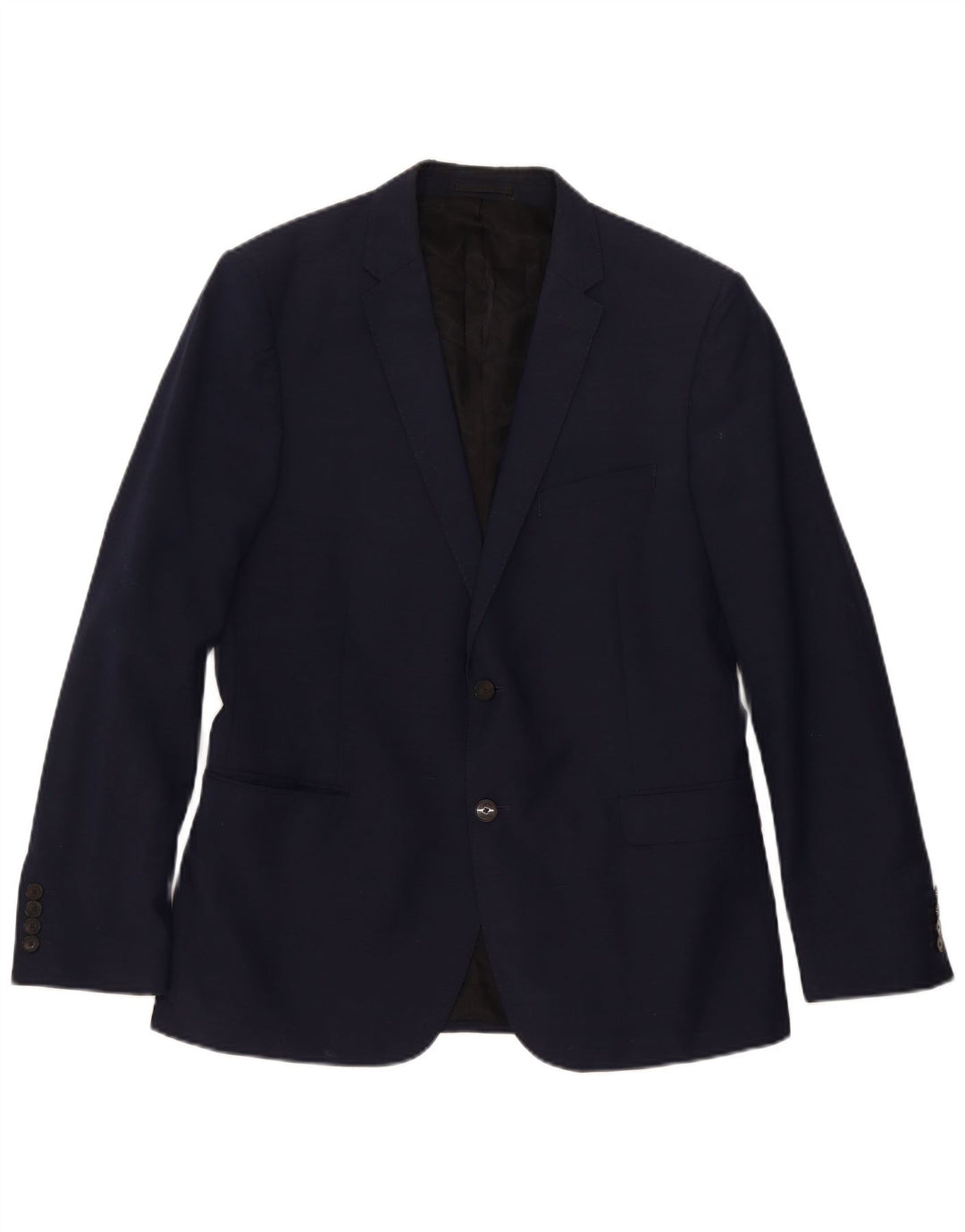Jaqueta blazer masculina de 2 botões John Lewis Reino Unido 38 lã azul marinho médio