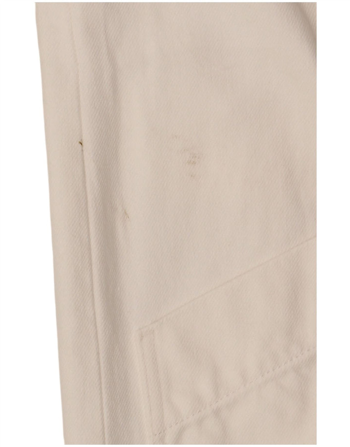 Saia jeans feminina Zara Midi médio W30 algodão branco