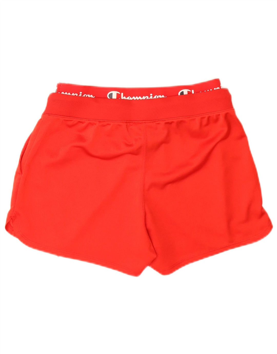 Shorts esportivos gráficos femininos CHAMPION UK 4 XS poliéster vermelho