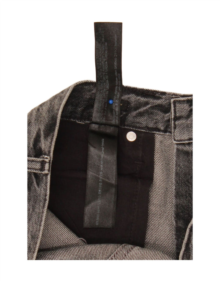 Jeans soltos femininos Massimo Dutti EU 38 pequeno W28 L30 algodão cinza