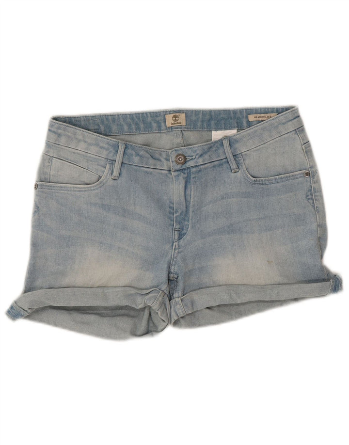 Shorts jeans feminino Timberland W29 médio azul algodão