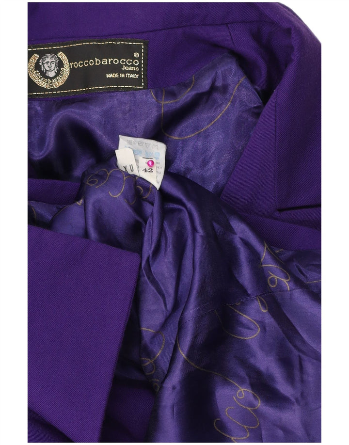 Jaqueta blazer feminina ROCCOBAROCCO com peito duplo IT 42 Roxo Médio