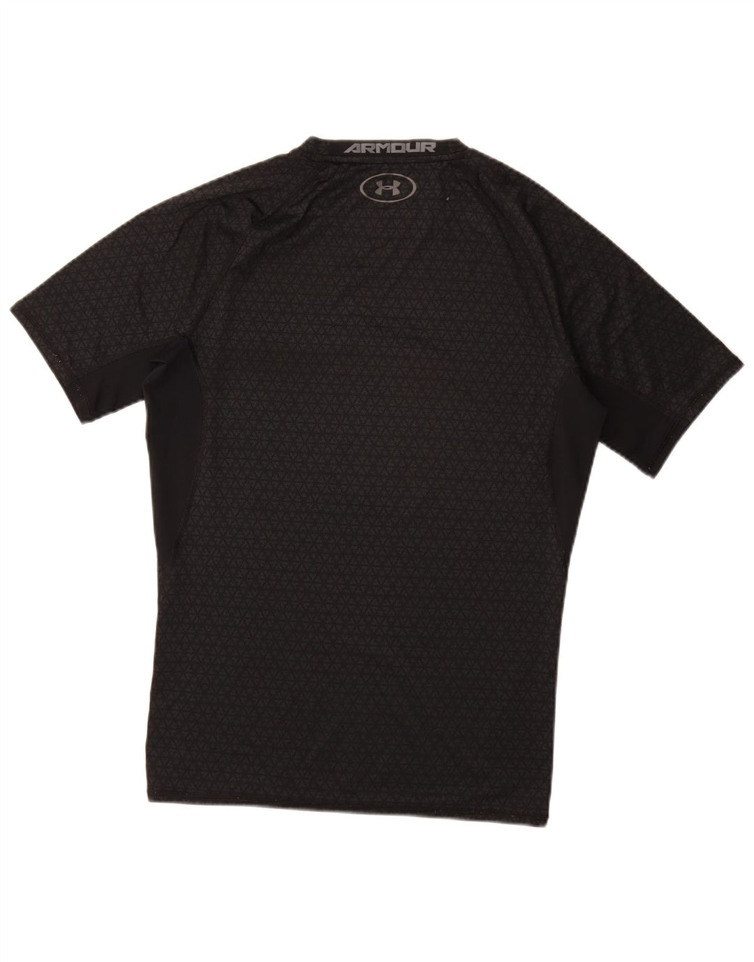 UNDER ARMOUR Camiseta masculina Heat Gear Top grande cinza geométrico sintético
