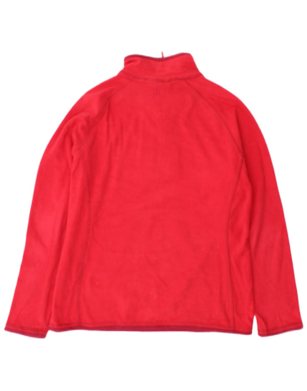 Mountain Warehouse Mulheres Zip Neck Fleece Jumper Reino Unido 14 Grande Poliéster Vermelho