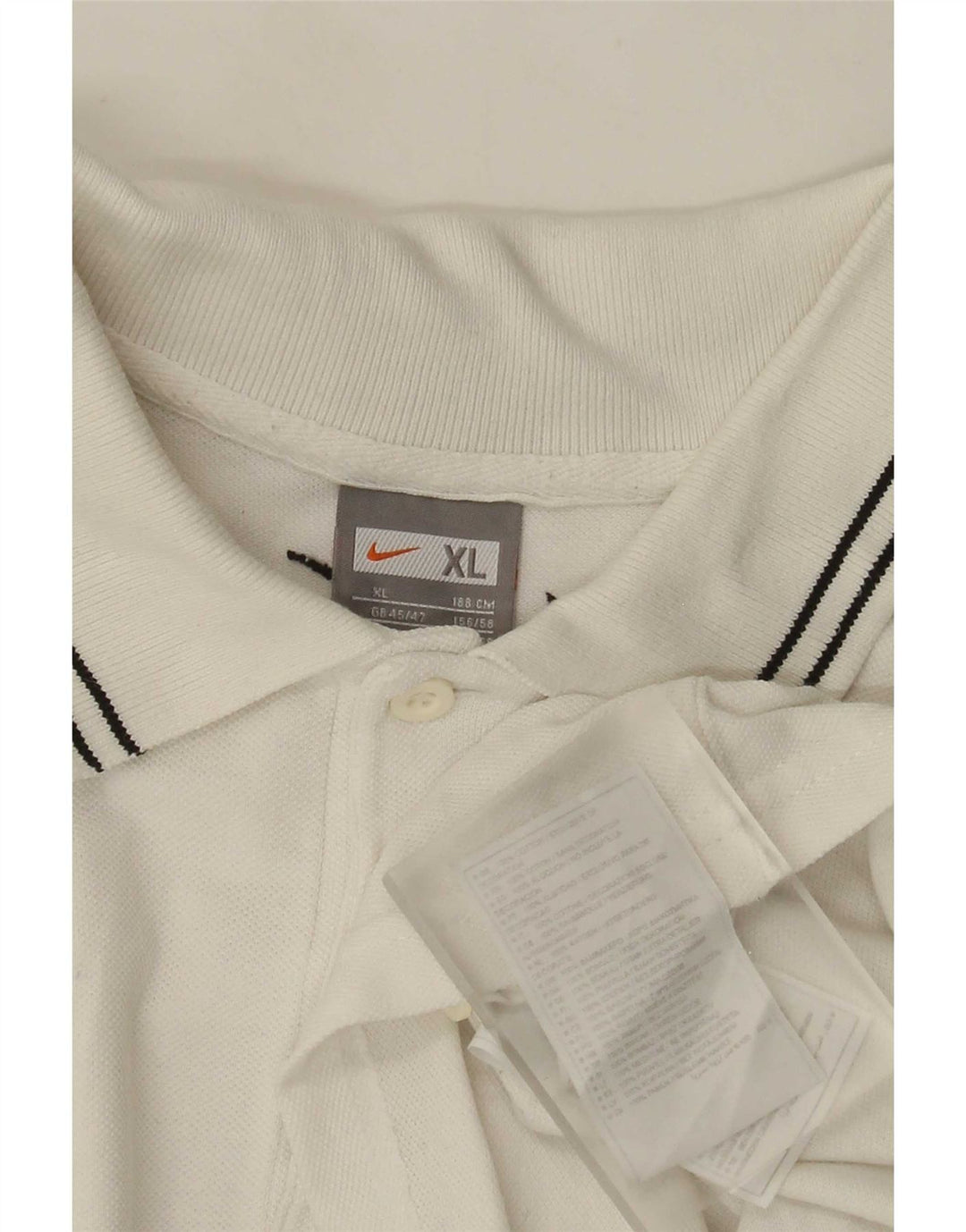 Camisa polo gráfica masculina Nike XL algodão branco