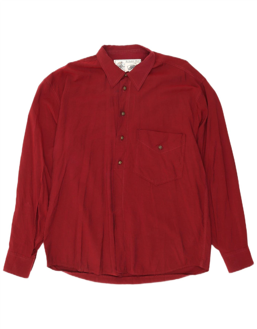 Camisa masculina VINTAGE XL Borgonha Viscose