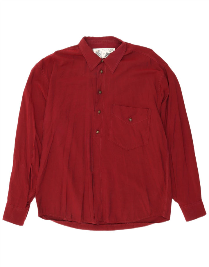 Camisa masculina VINTAGE XL Borgonha Viscose