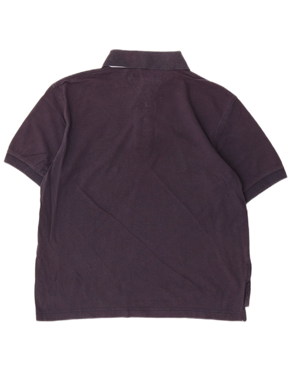 Tommy Hilfiger Mens Polo Shirt Medium Navy Blue Cotton