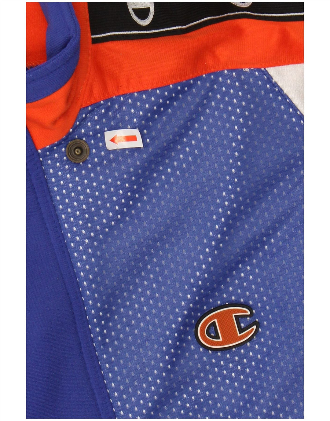 CHAMPION Meninos Jaqueta de treino gráfico 11-12 anos Azul Colorblock