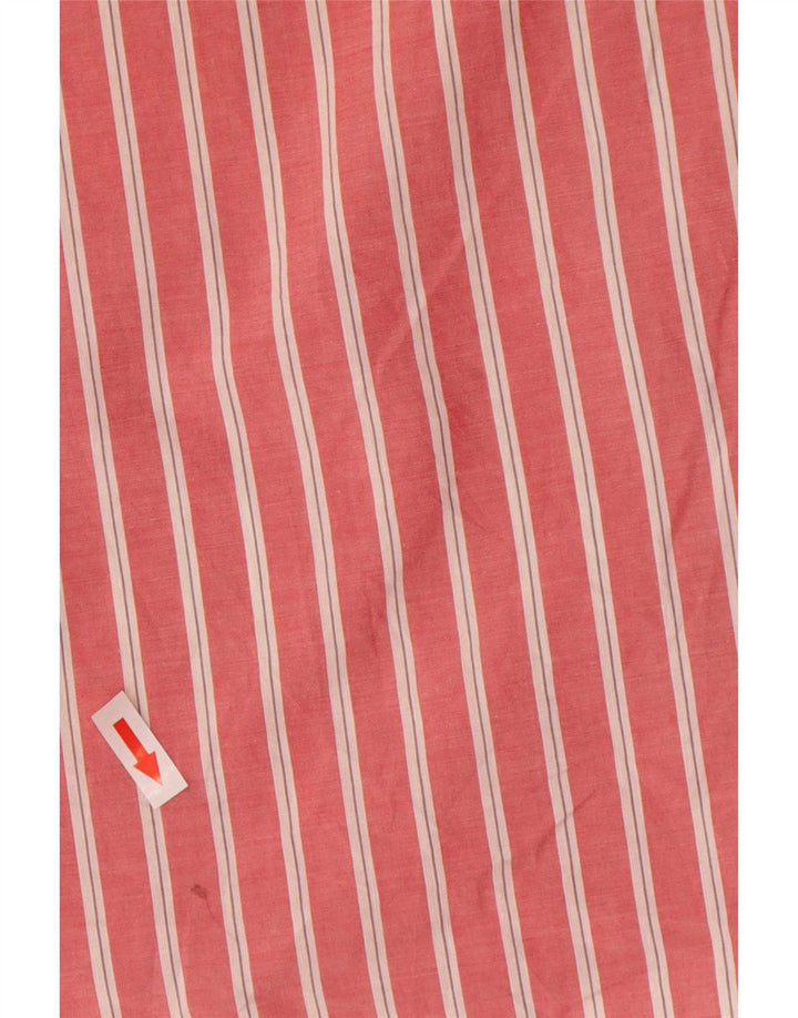 Camisa masculina Massimo Dutti grande listrada vermelha