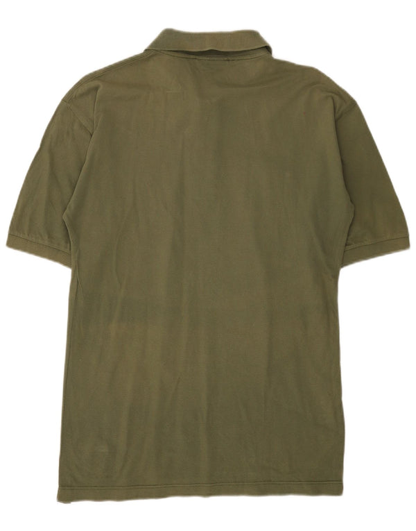 SERGIO TACCHINI Camisa polo masculina pequena cáqui colorblock