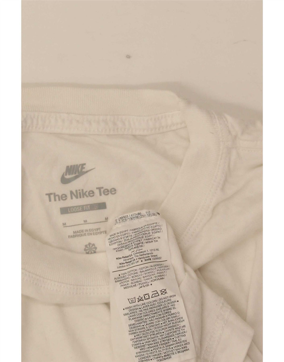 Camiseta masculina Nike Loose Fit Top Médio Algodão Branco