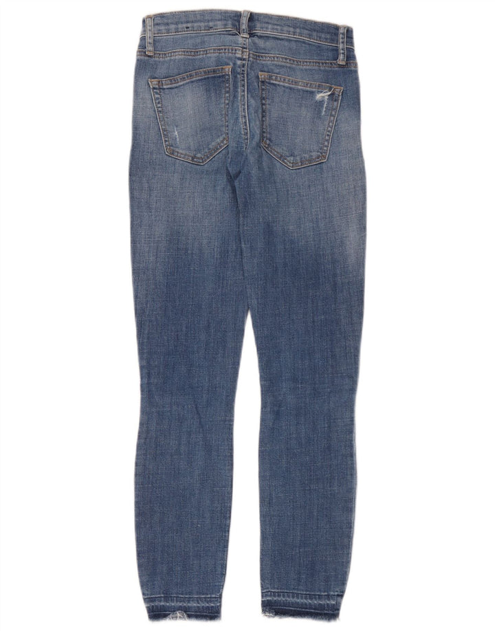 Gap Mens Distressed Slim Jeans W24 L27 Azul Algodão