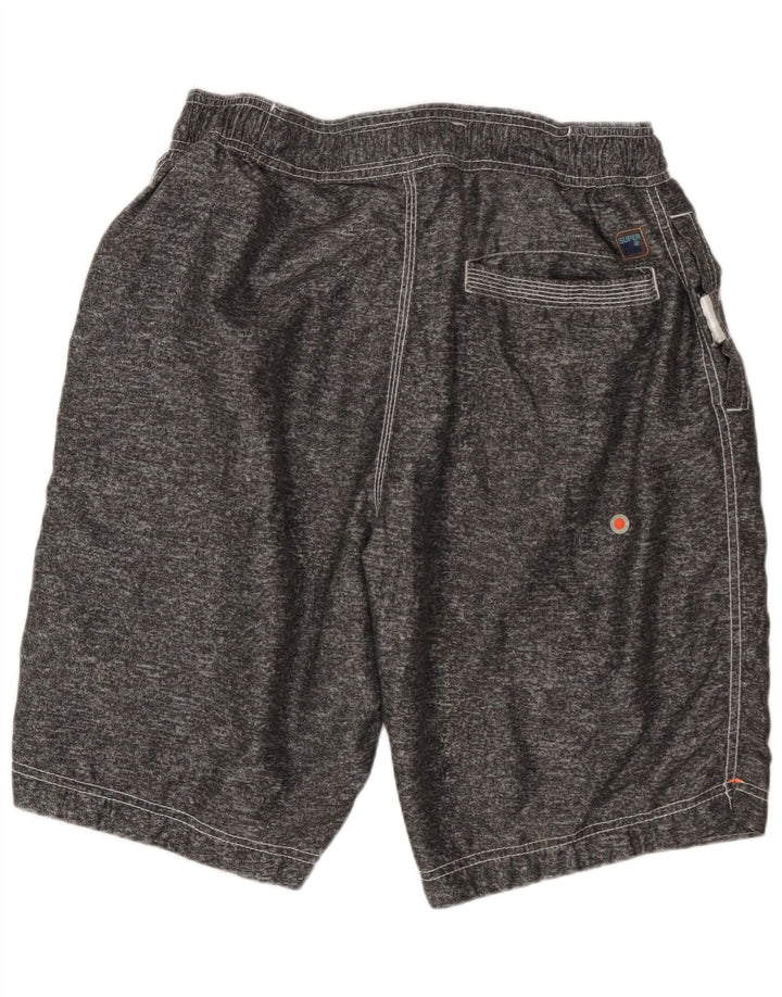 Shorts de natação masculino Superdry Graphic XL poliéster manchado cinza