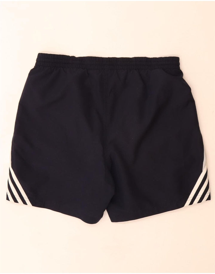 Shorts esportivos masculinos Adidas grande poliéster colorblock azul marinho
