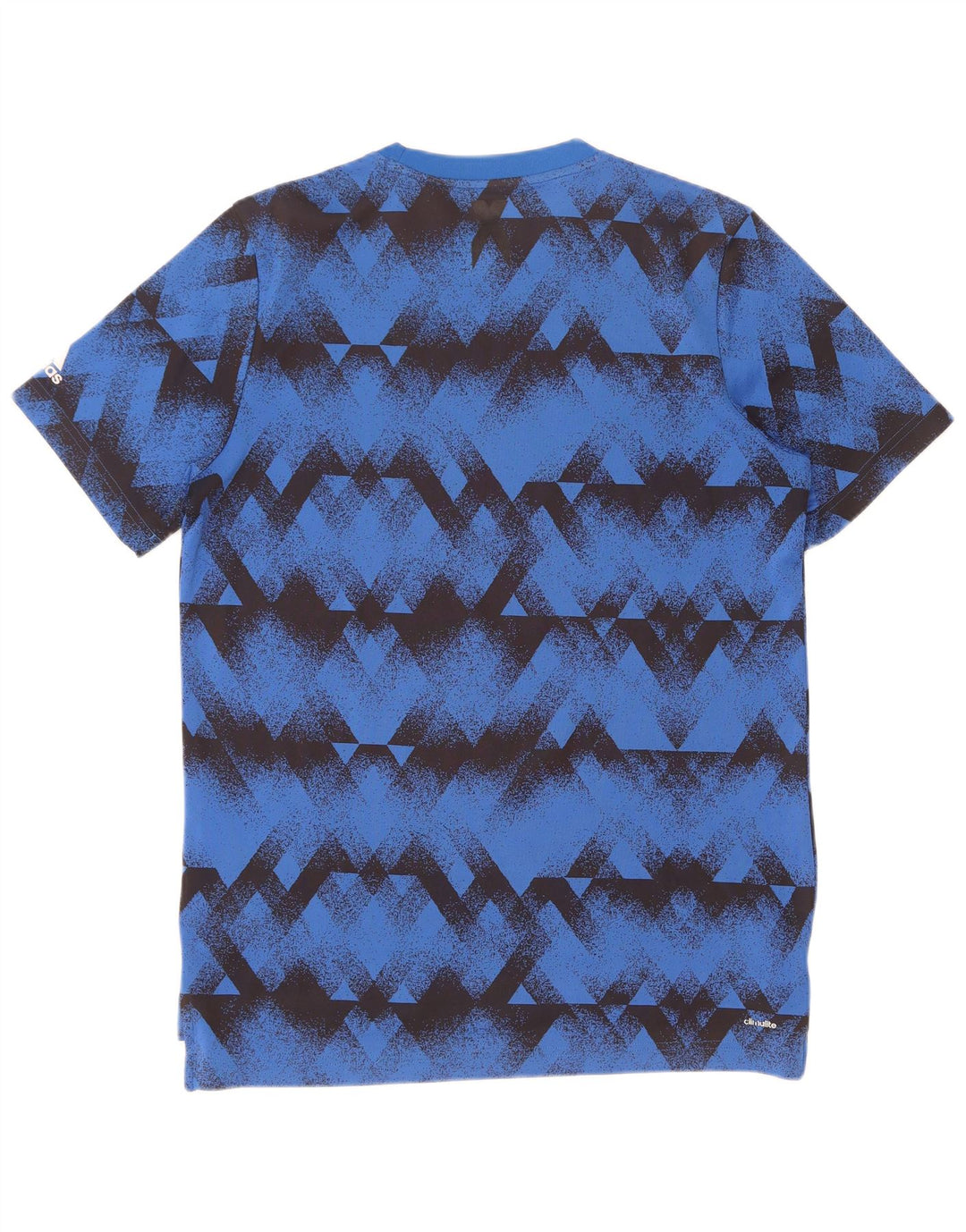 Camiseta Adidas Menino Climalite Top 15-16 Anos Azul Geométrico Poliéster