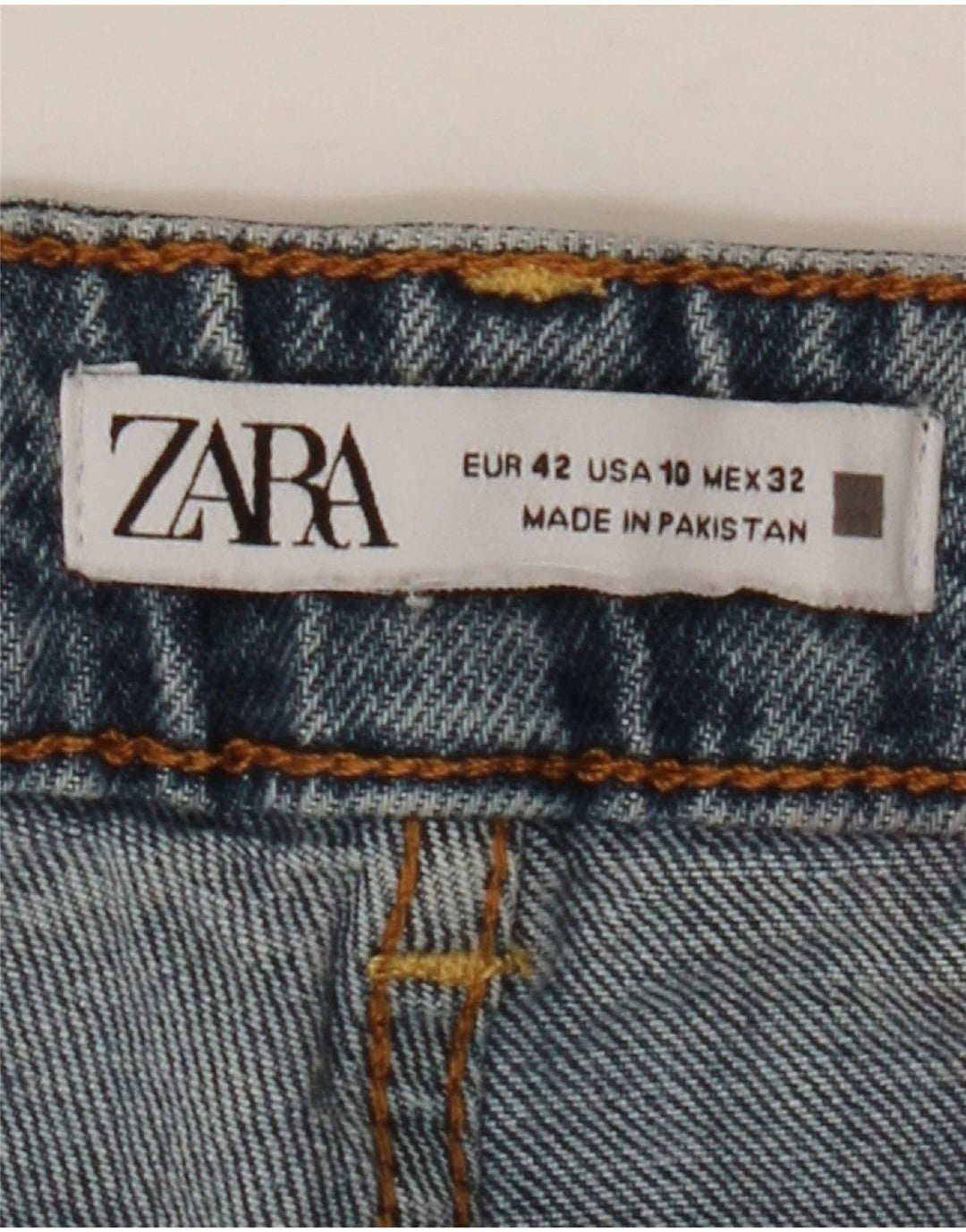 ZARA Jeans retos femininos EU 42 Grande W32 L26 Azul