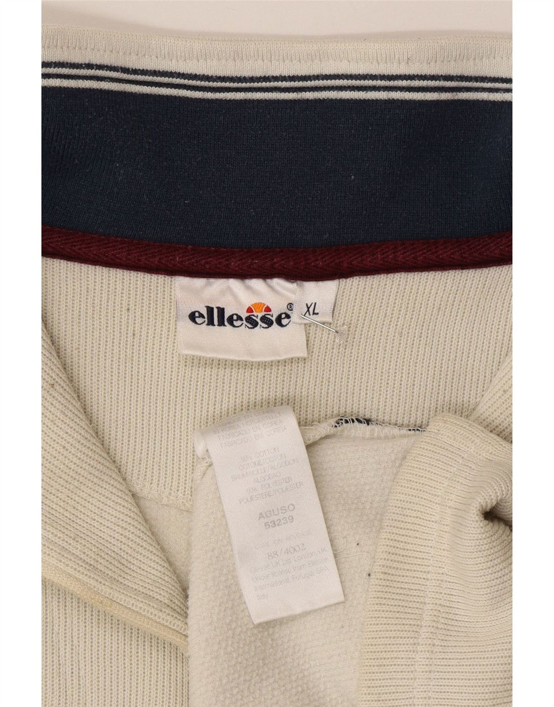Moletom masculino ELLESSE com zíper e gola XL algodão cinza