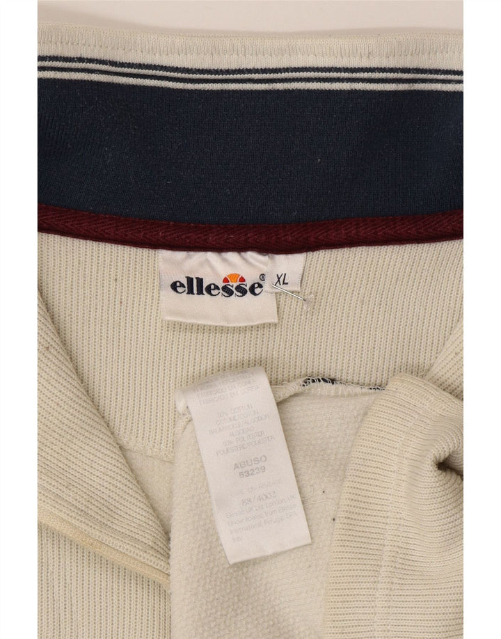 Moletom masculino ELLESSE com zíper e gola XL algodão cinza