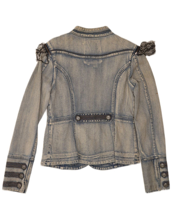 Jaqueta jeans feminina Guess UK 12 algodão azul médio