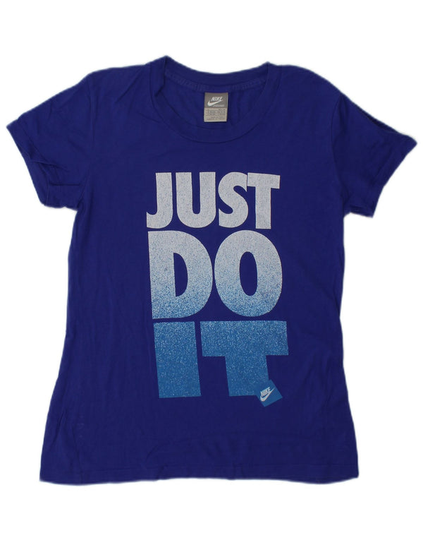 Camiseta Nike Feminina Graphic Top UK 14/16 Grande Azul