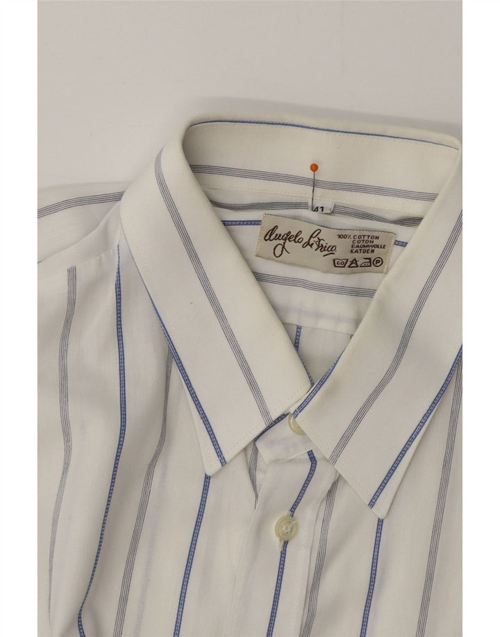 Camisa masculina de manga curta ANGELO LITRICO tamanho 41 listrado branco médio