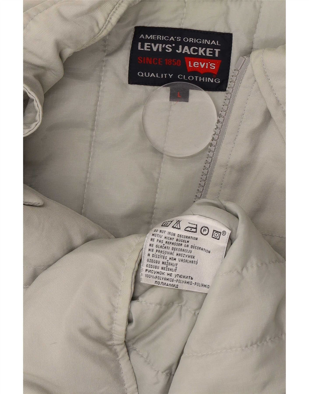 Jaqueta utilitária masculina Levi's UK 40 grande cinza poliamida