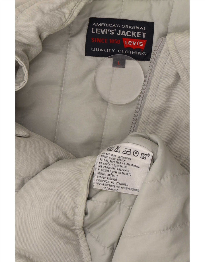 Jaqueta utilitária masculina Levi's UK 40 grande cinza poliamida