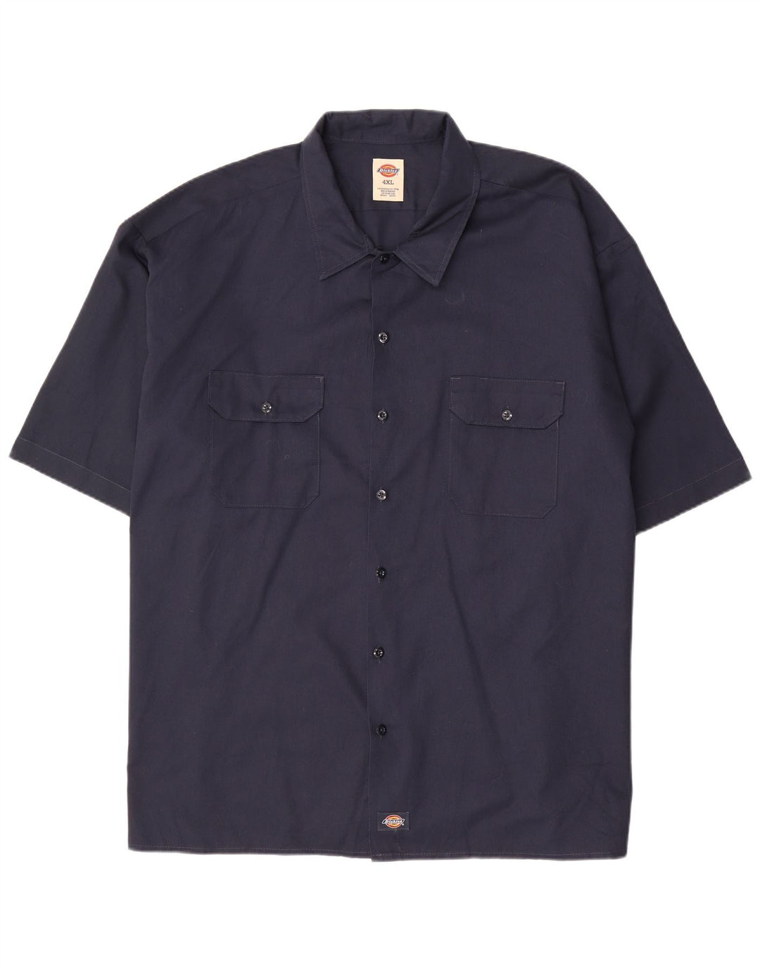 Camisa masculina de manga curta DICKIES 4XL poliéster azul marinho