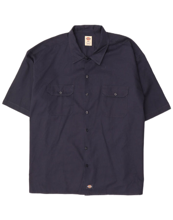 Camisa masculina de manga curta DICKIES 4XL poliéster azul marinho