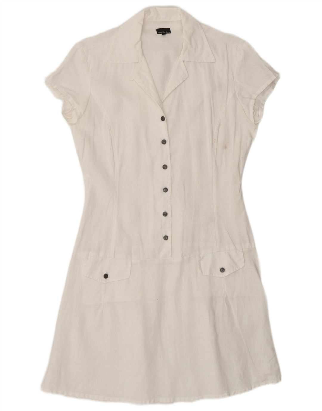 Vestido Calvin Klein Jeans Feminino A-Line UK 14 Médio Branco