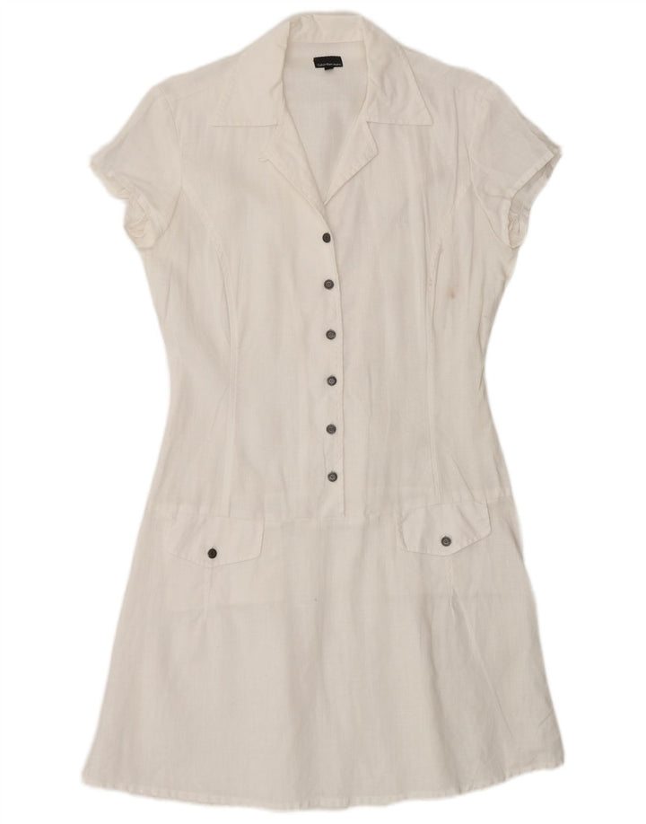 Vestido Calvin Klein Jeans Feminino A-Line UK 14 Médio Branco