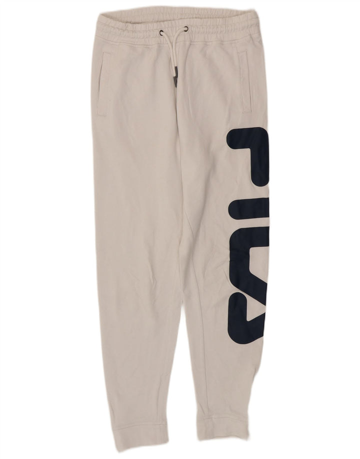 Calça de treino masculina FILA Graphic Joggers XS algodão branco