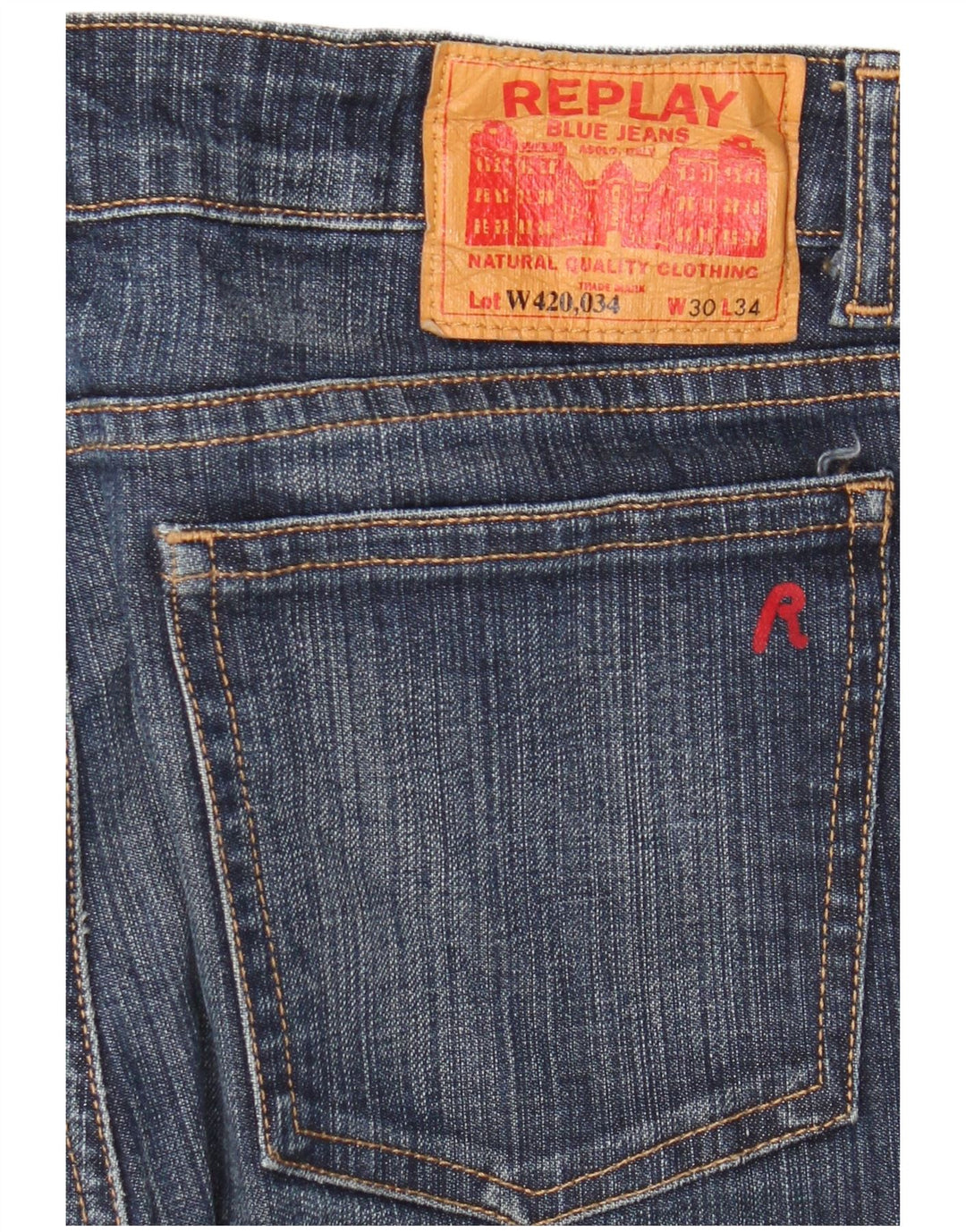 Jeans femininos Bootcut REPLAY W30 L28 algodão azul