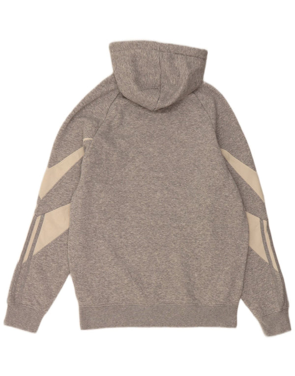 Adidas Mens Hoodie Jumper XS Cinza Colourblock Algodão