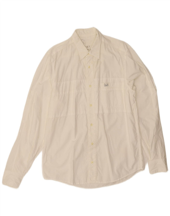 Camisa masculina Murphy & Nye Sailmakers grande de algodão branco