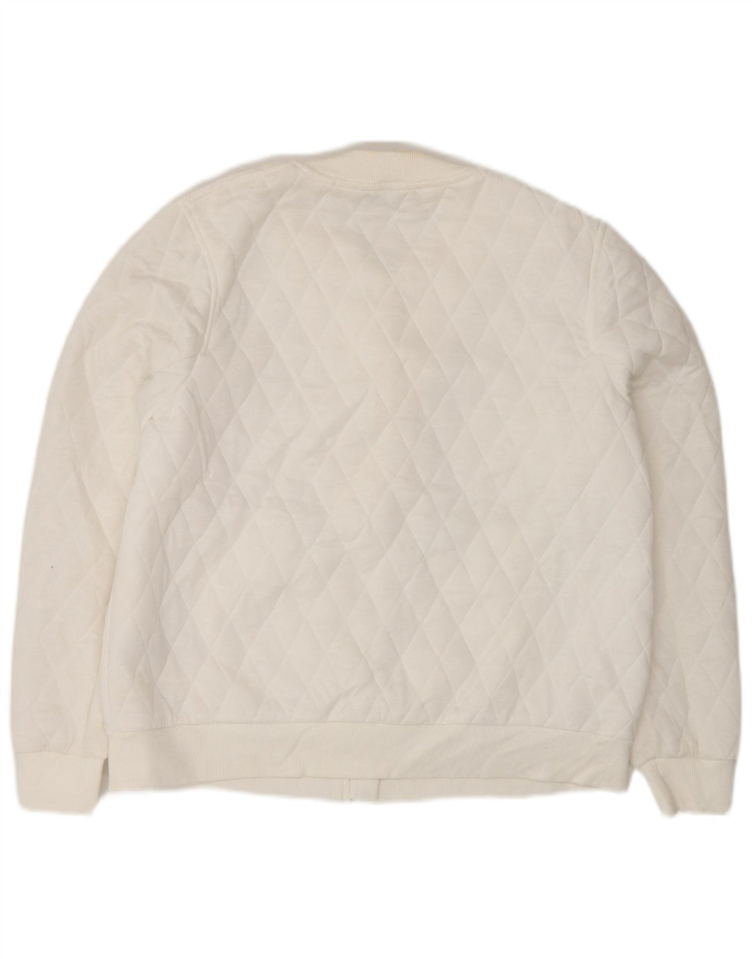 Jaqueta acolchoada feminina Marks & Spencer Reino Unido 14 grande poliéster branco