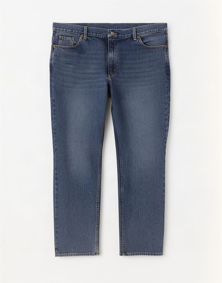 Lee Mens Straight Jeans W38 L32 Azul Algodão