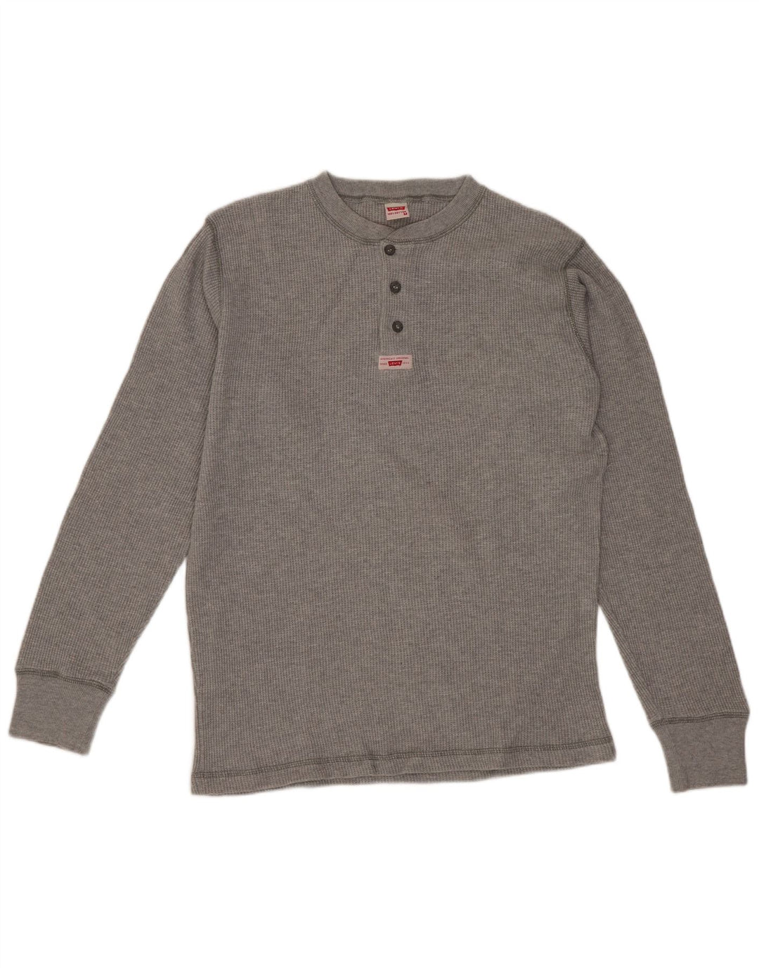 Top masculino Levi's manga comprida cinza médio algodão