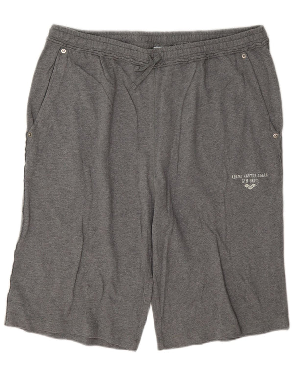 Arena Mens Sport Shorts 2XL Algodão Cinza