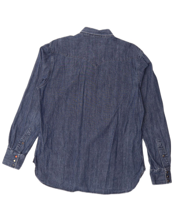 Camisa jeans masculina Bagutta grande azul