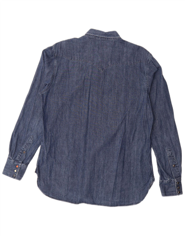 Camisa jeans masculina Bagutta grande azul