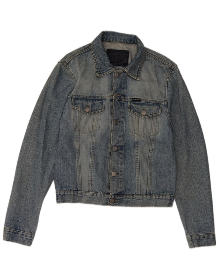 Jaqueta jeans feminina VINTAGE UK 12 azul médio