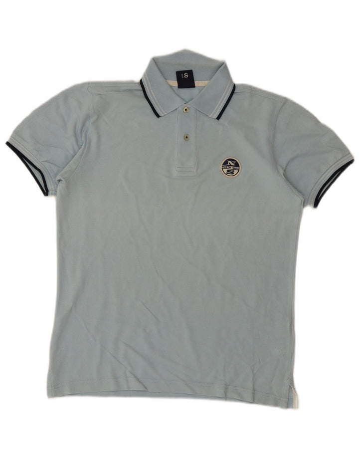 Camisa polo masculina North Sails pequena azul algodão