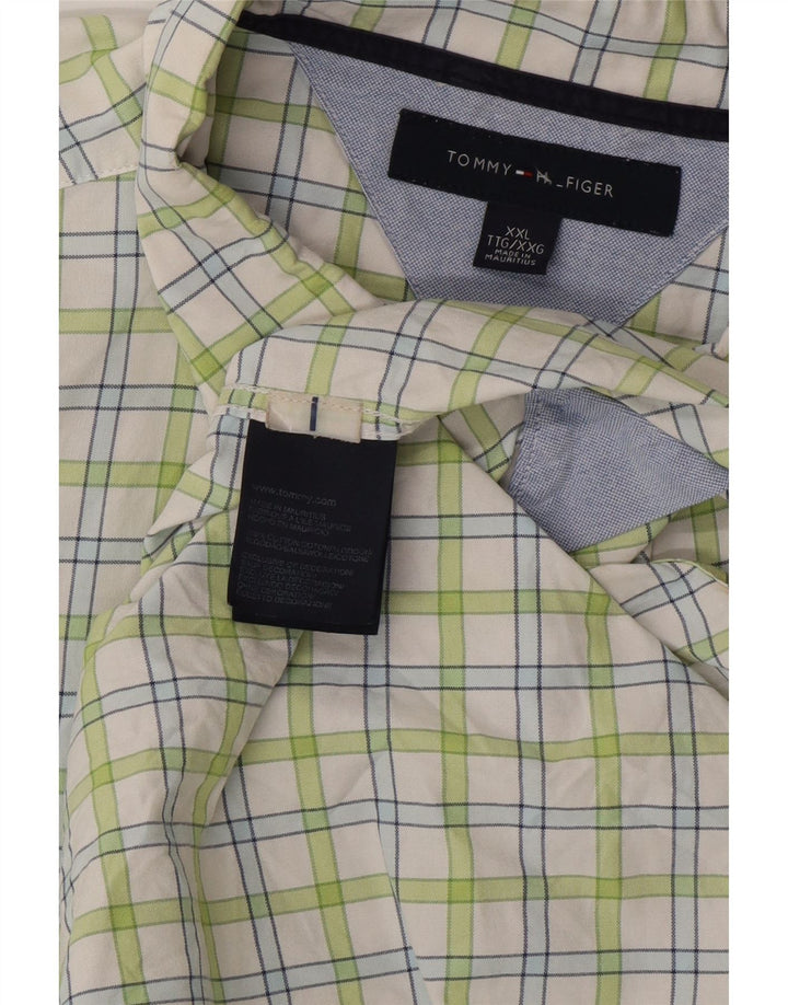 Camisa masculina TOMMY HILFIGER 2XL algodão xadrez verde